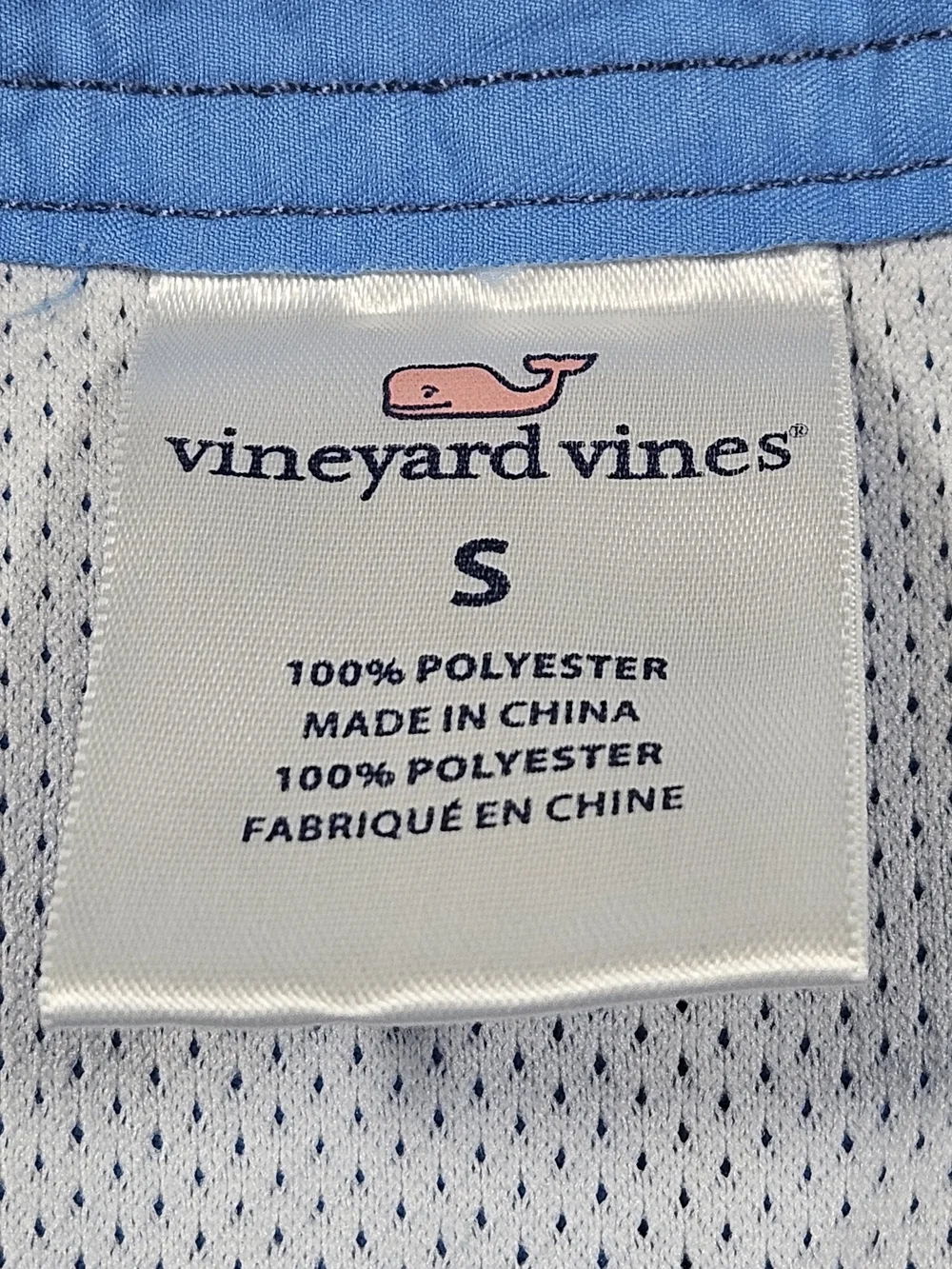 Vineyard Vines Men's Small Chappy Swim Trunks Tarpon Fish Blue Pink